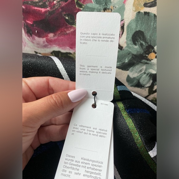 Emporio Armani Draped Metallic Striped Strapless Dress - Picture 12 of 15